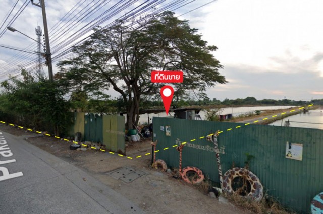 ขายที่ดิน 12 ไร่ 3 งาน 21 ตร.ว. ติดทางหลวงชนบท สป.2006 ใกล้ชุมชนบางเสาธงพัฒนา