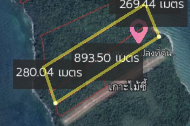 ขาย ที่ดิน (โฉนดครุฑแดง) 138 ไร่ 1 งาน 8 ตร.วา (บนเกาะไม้ซี้)