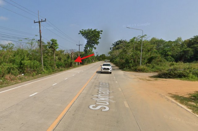 ขายที่ดิน พื้นที่ 24 ไร่ 26.1 ตร.ว. ติดถนนสุขุมวิท ใกล้ร้านตำนานป่าระยอง จ.ระยอง