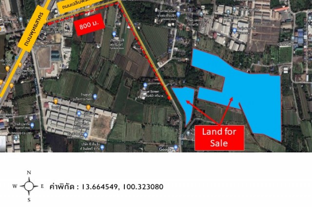 ที่ดินพุทธสาคร แปลงใหญ่ เจ้าของขายเอง ราคาถูก ขนาด 68-2-96.8 ไร่