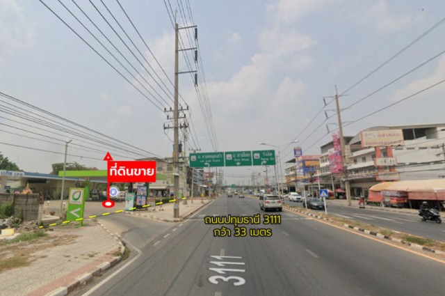 ขายที่ดิน 9 ไร่ 0 งาน 11 ตร.ว. ติดถนนปทุมธานี 3111 ใกล้โลตัสปทุมธานี