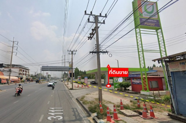 ขายที่ดิน 9 ไร่ 0 งาน 11 ตร.ว. ติดถนนปทุมธานี 3111 ใกล้โลตัสปทุมธานี