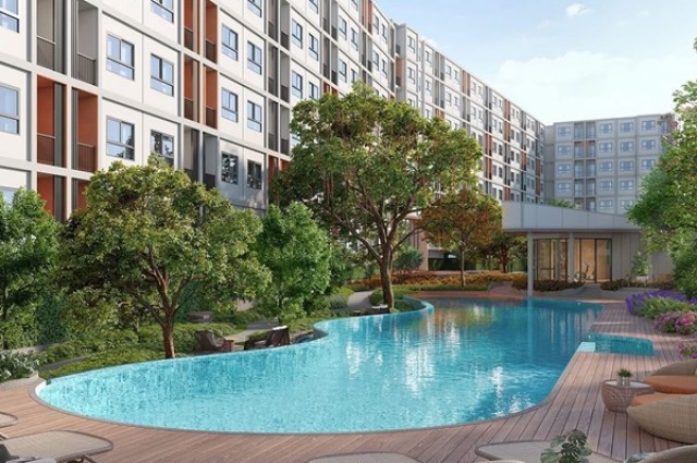 ขายคอนโดใหม่ ติด ม.เกษตรศาสตร์ ศรีราชา dcondo vale ศรีราชา โทร 0931681685 ลากกระเป๋าใบเดียวเข้าอยู่ได้เลย